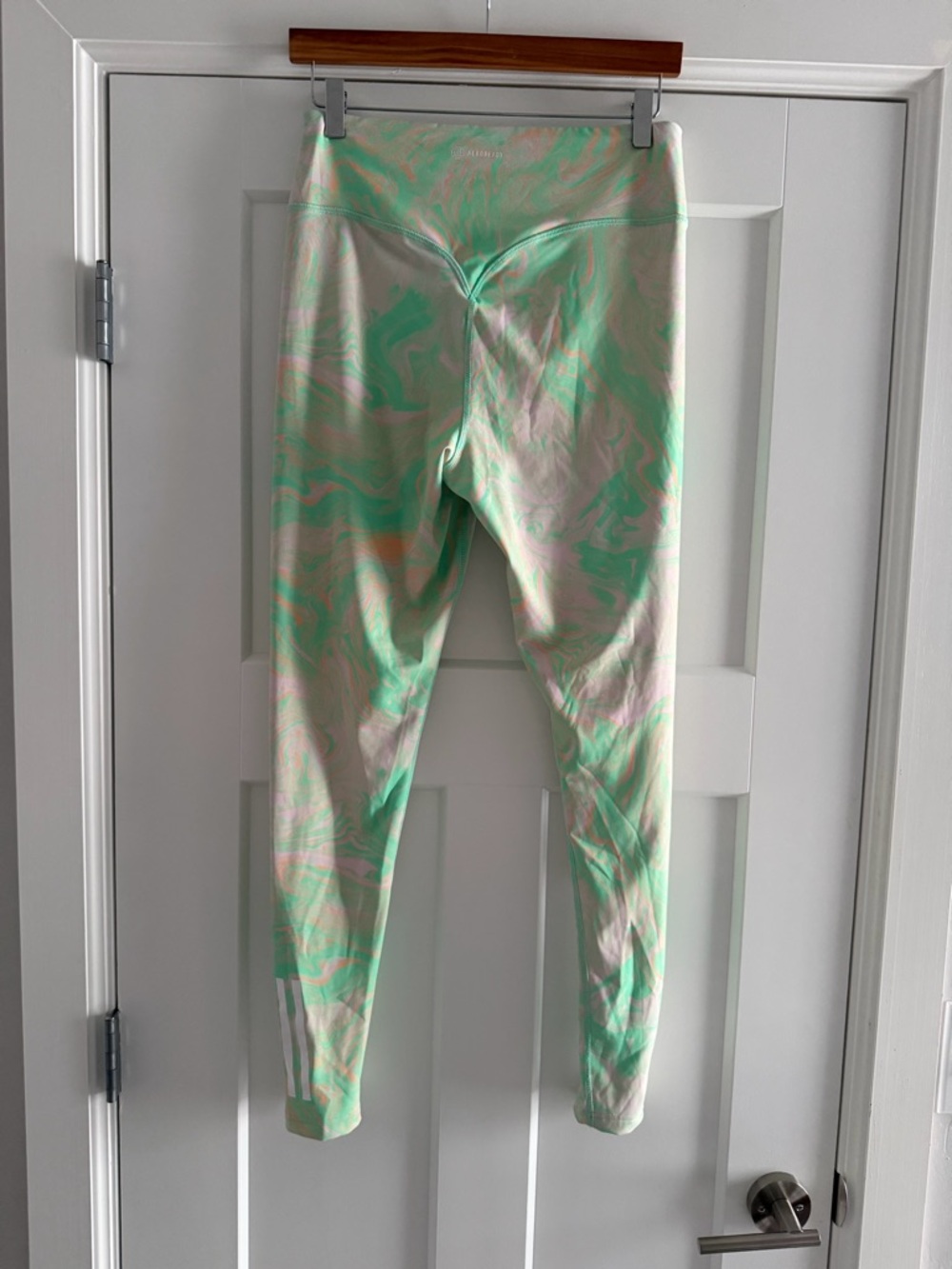 Adidas Light Mint Marble High-Waist Leggings - Picture 5 of 14